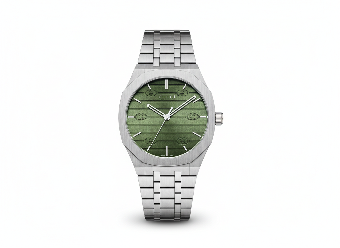 Gucci | 25H | Silver/Green